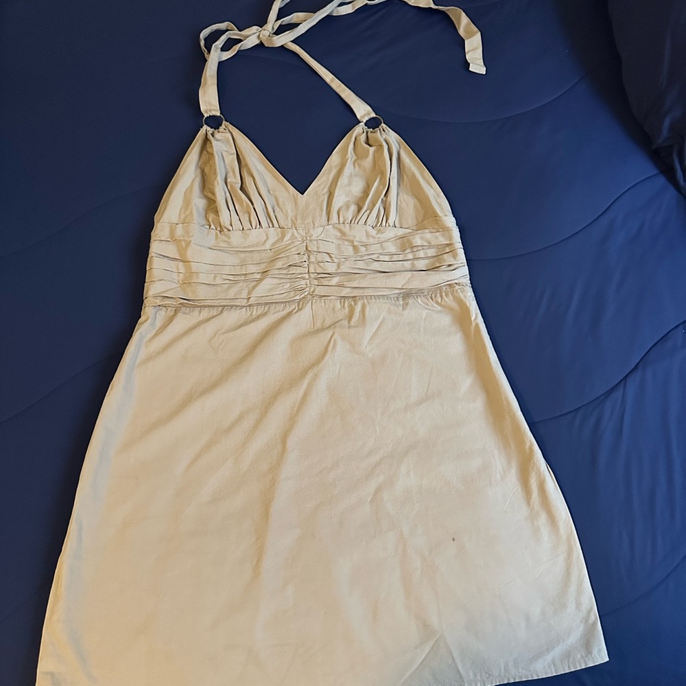 Cream Halter Dress
